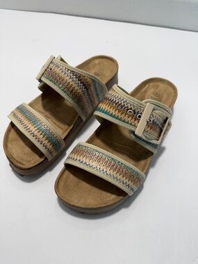 Bjorndal Multicolor Zigzag Strap Cream Sandal